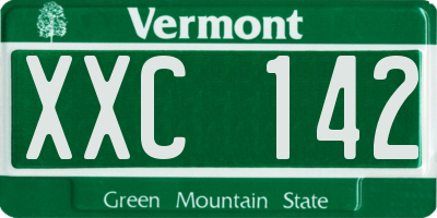 VT license plate XXC142