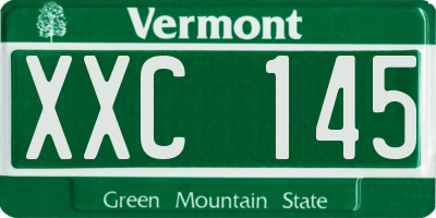 VT license plate XXC145