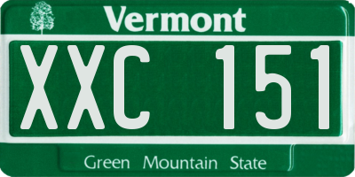 VT license plate XXC151