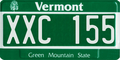 VT license plate XXC155