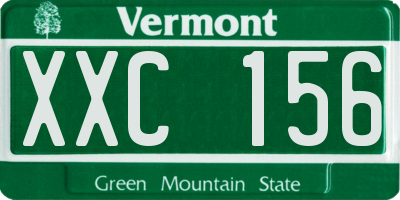 VT license plate XXC156