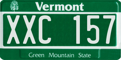 VT license plate XXC157