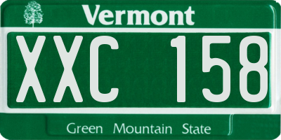 VT license plate XXC158