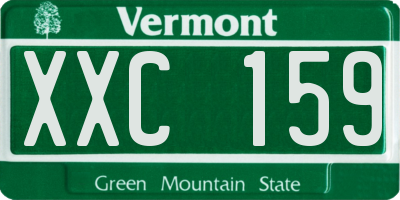 VT license plate XXC159