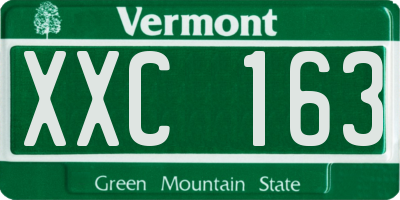 VT license plate XXC163