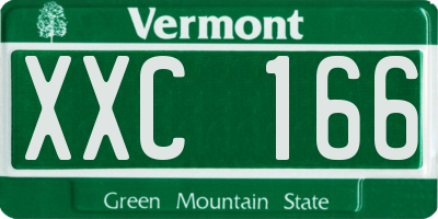 VT license plate XXC166