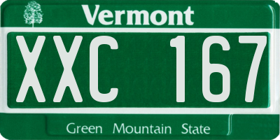 VT license plate XXC167