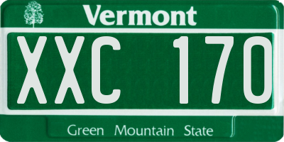 VT license plate XXC170