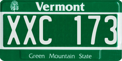 VT license plate XXC173