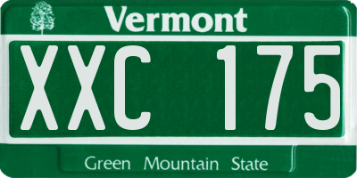 VT license plate XXC175