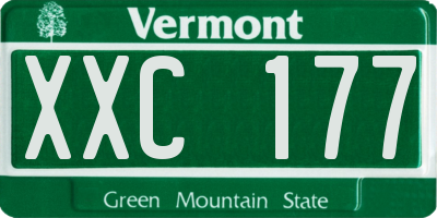 VT license plate XXC177
