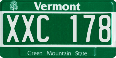 VT license plate XXC178