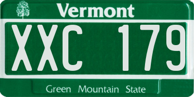 VT license plate XXC179