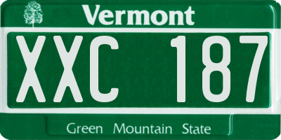 VT license plate XXC187