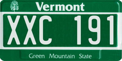 VT license plate XXC191