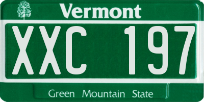 VT license plate XXC197