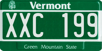 VT license plate XXC199