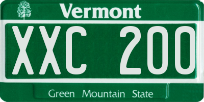 VT license plate XXC200