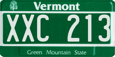 VT license plate XXC213