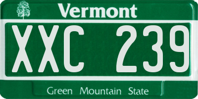 VT license plate XXC239
