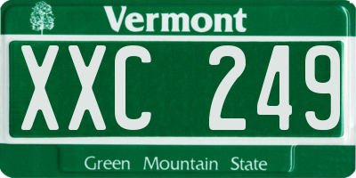 VT license plate XXC249