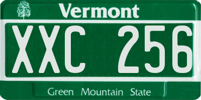 VT license plate XXC256