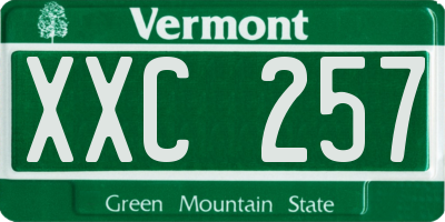 VT license plate XXC257
