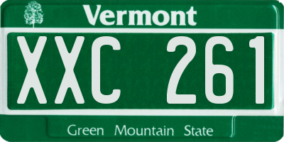 VT license plate XXC261