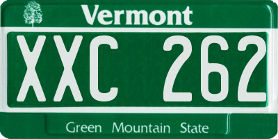 VT license plate XXC262