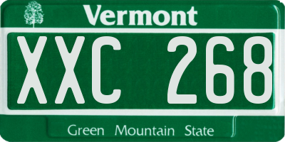 VT license plate XXC268