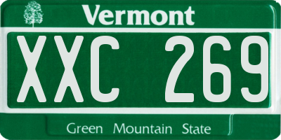 VT license plate XXC269