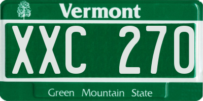 VT license plate XXC270