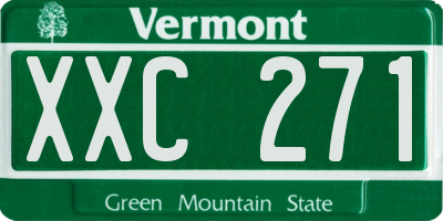 VT license plate XXC271