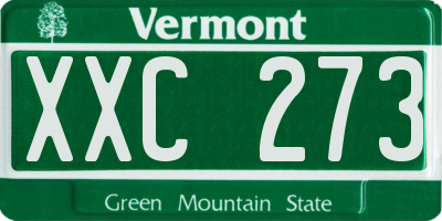 VT license plate XXC273