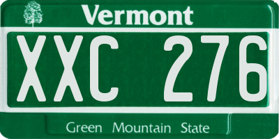 VT license plate XXC276