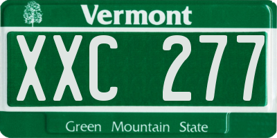 VT license plate XXC277
