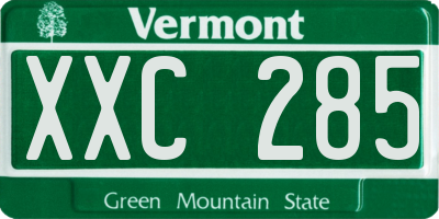 VT license plate XXC285