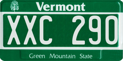 VT license plate XXC290