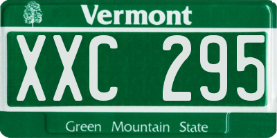 VT license plate XXC295