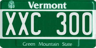 VT license plate XXC300