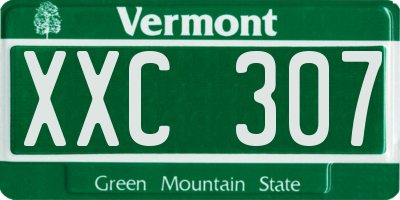 VT license plate XXC307