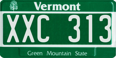 VT license plate XXC313
