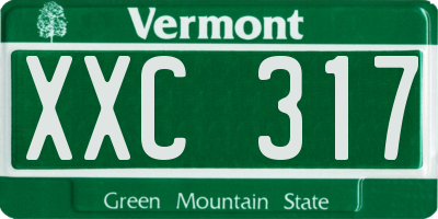 VT license plate XXC317