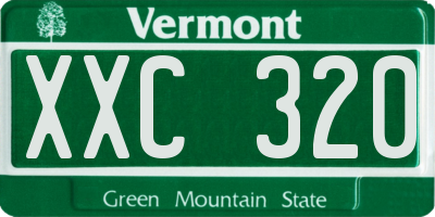 VT license plate XXC320