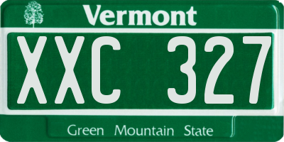 VT license plate XXC327