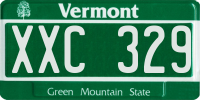 VT license plate XXC329