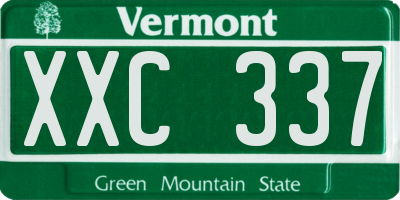 VT license plate XXC337