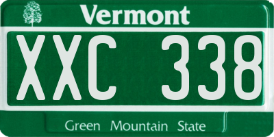 VT license plate XXC338
