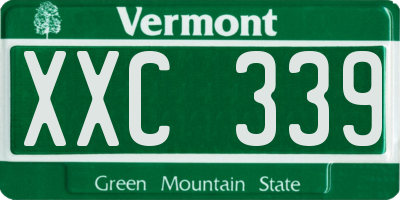 VT license plate XXC339