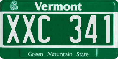 VT license plate XXC341